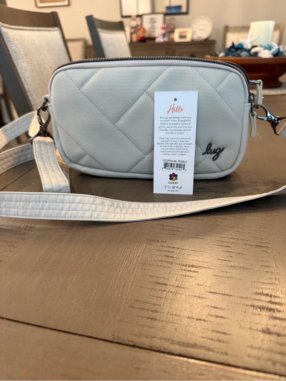 lug Quilted Crossbody Bag in Light Pebble